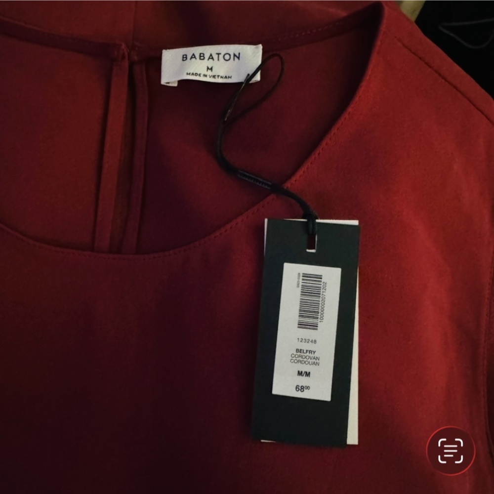 Aritzia Babaton Belfry Blouse Sleeveless Crewneck  - Cordovan - M   NWTags